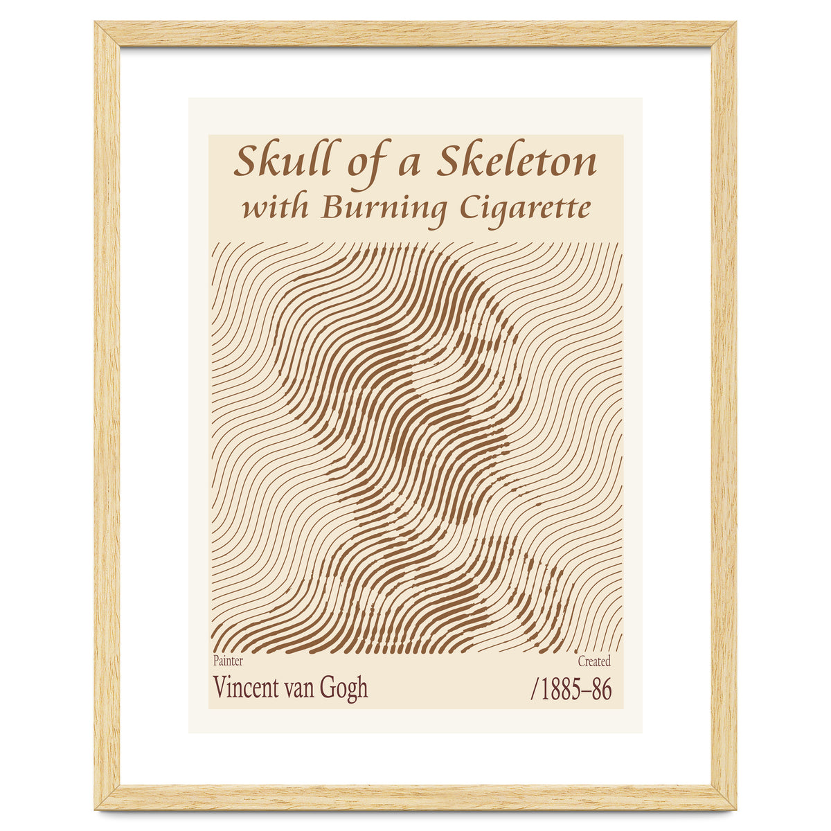 Skull of a Skeleton with Burning Cigarette - Vincent van Gogh (1885–86)