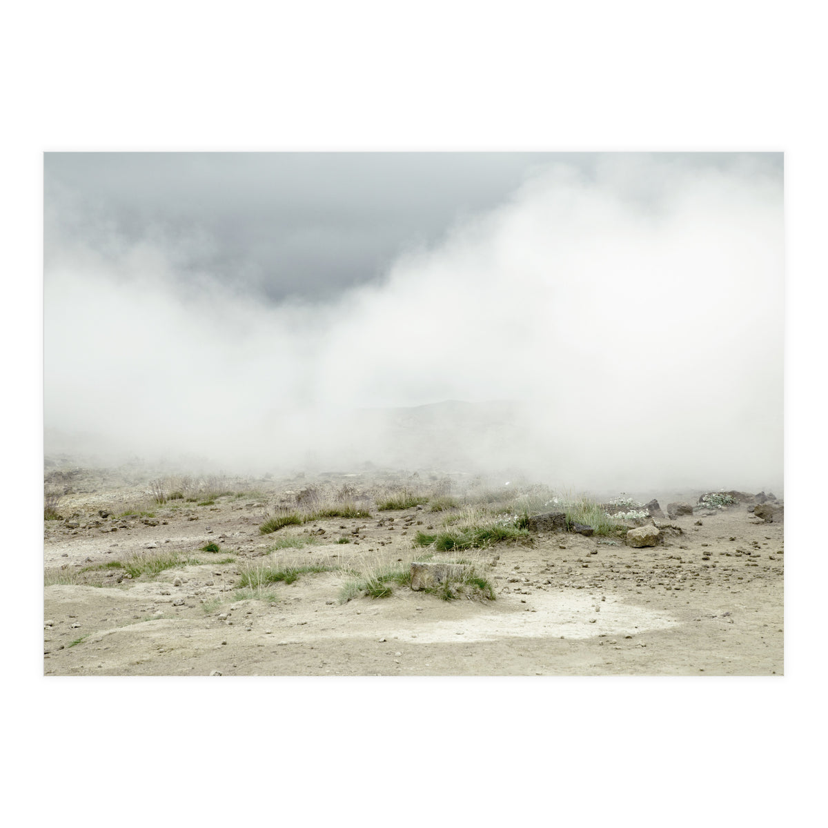 Landscape covered by hot spring steam - Iceland (Print Only)