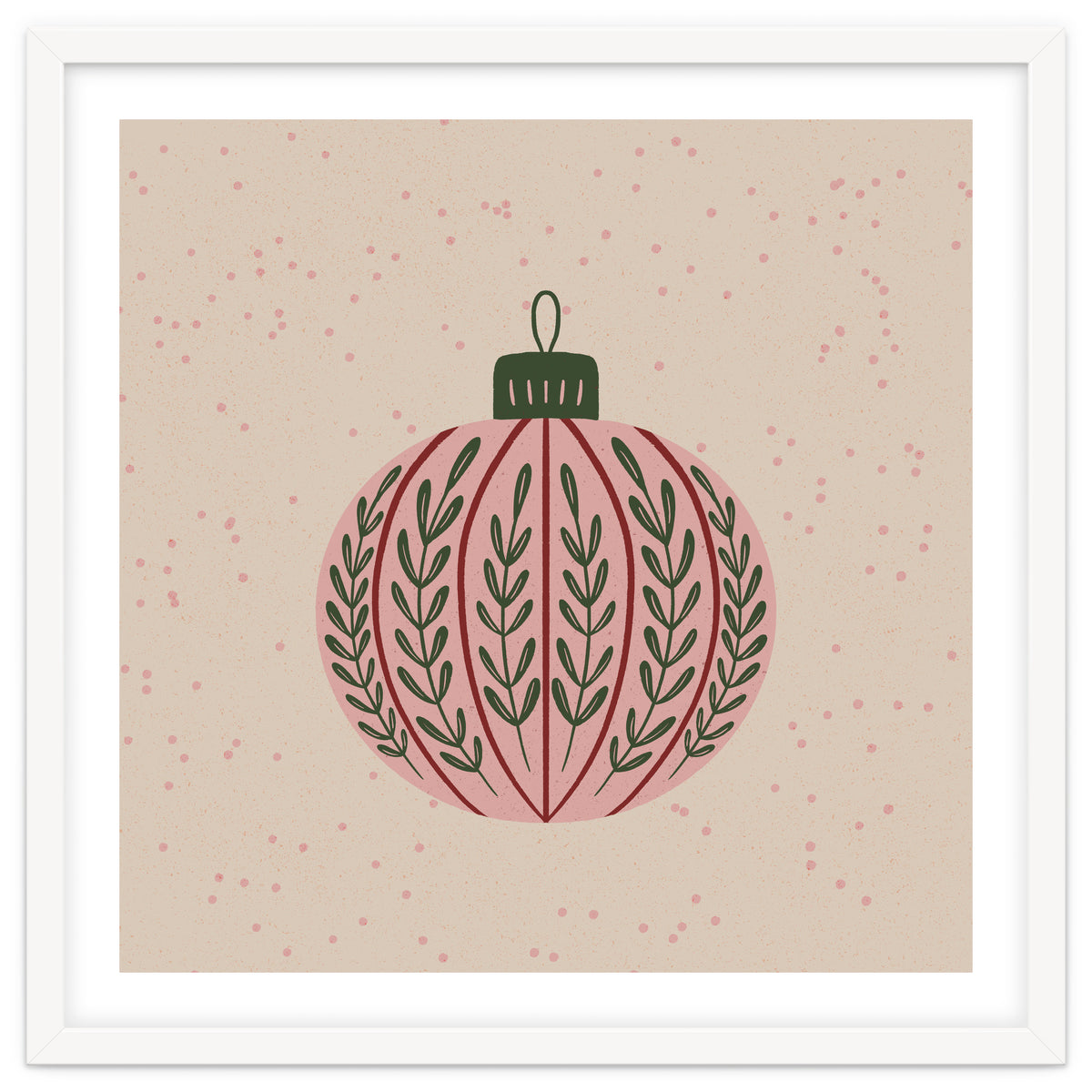 Christmas globe with branches