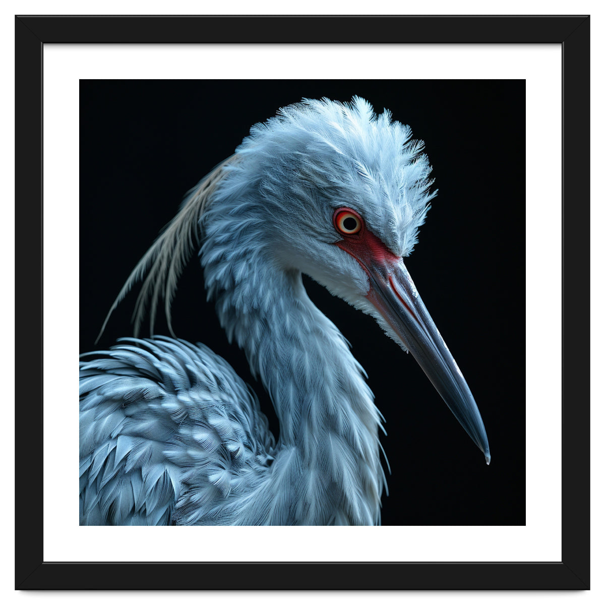 Striking Portrait Of A Blue Heron Bird