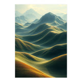 Ethereal Green Mountain Ridges Art (Print Only) thumbnail