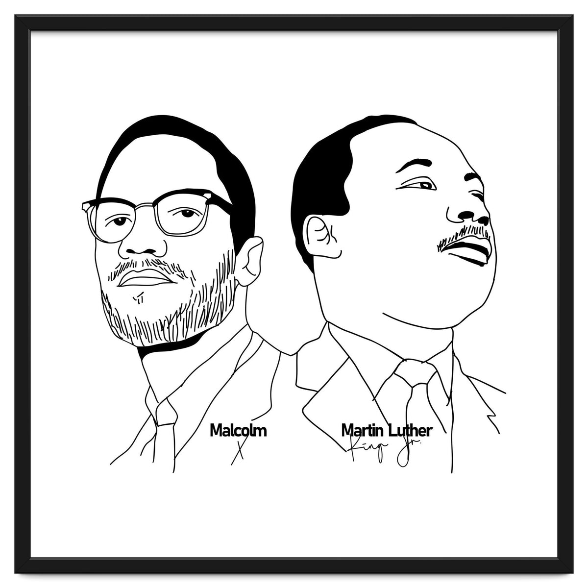 Martin Luther King Jr and Malcolm X