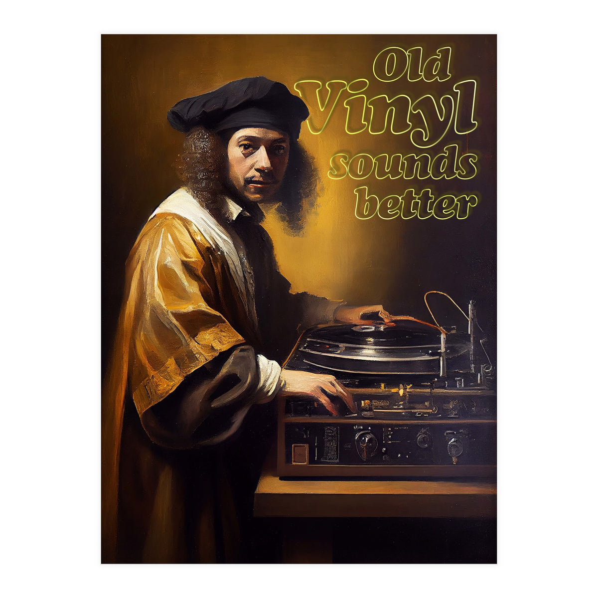 Old Vinyl sounds better (Print Only)