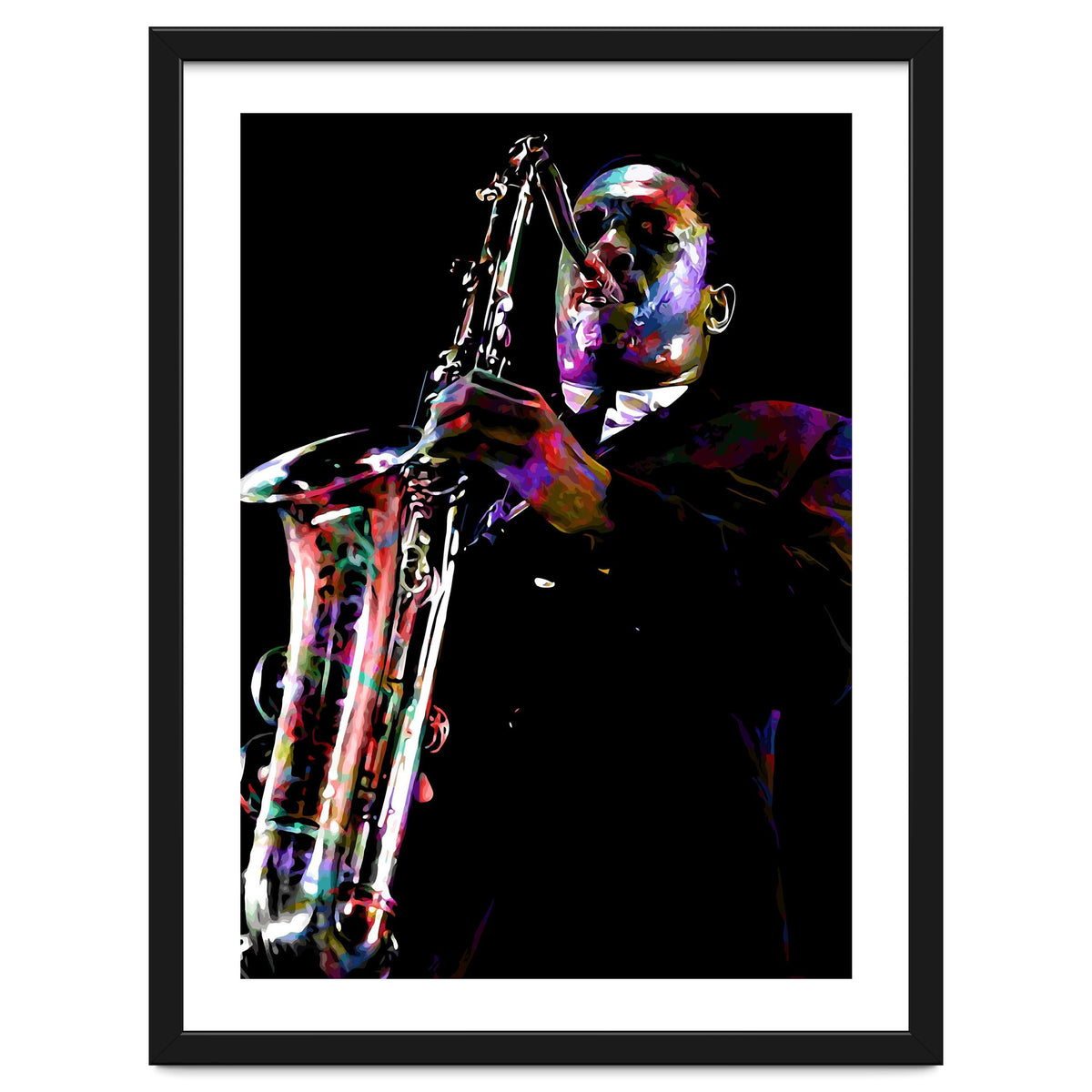 John Coltrane American Jazz Saxophonist Colorful