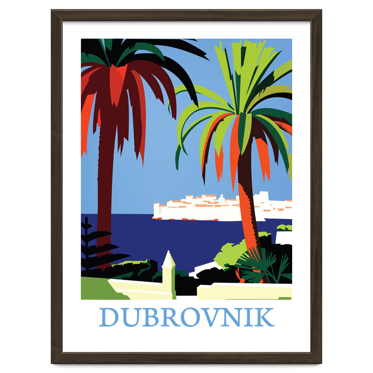 Dubrovnik, The Fortress and Palm Trees