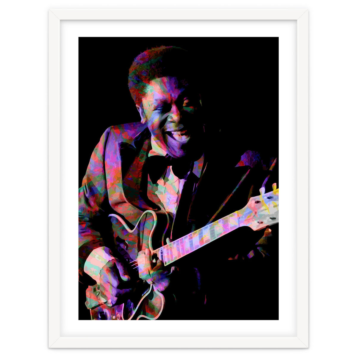 BB King. King Blues Guitarist. Blues Musician Legend Colorful