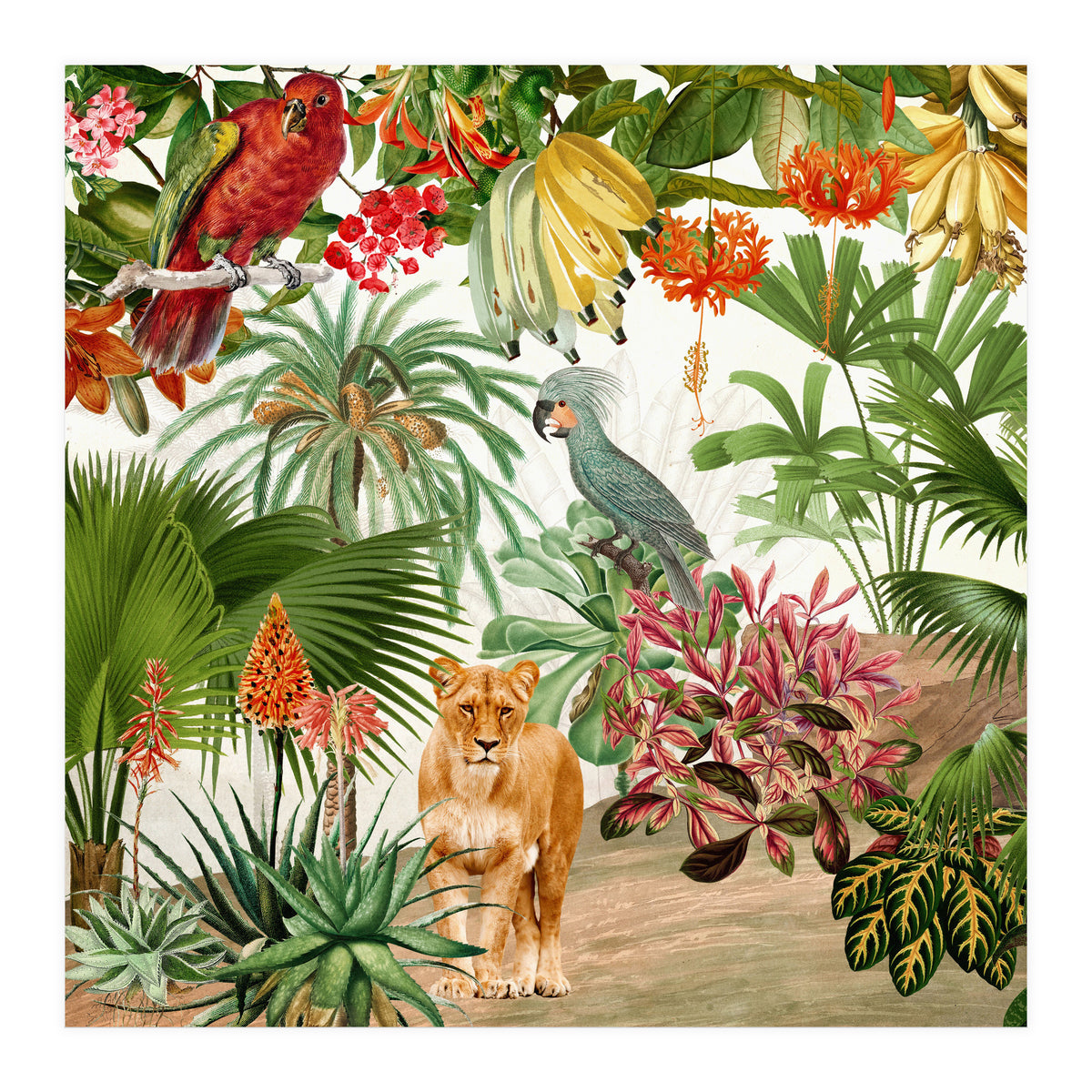 Vintage Tropical Jungle Paradise (Print Only)