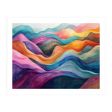 Colorful Abstract Wavy Landscape (Print Only) thumbnail