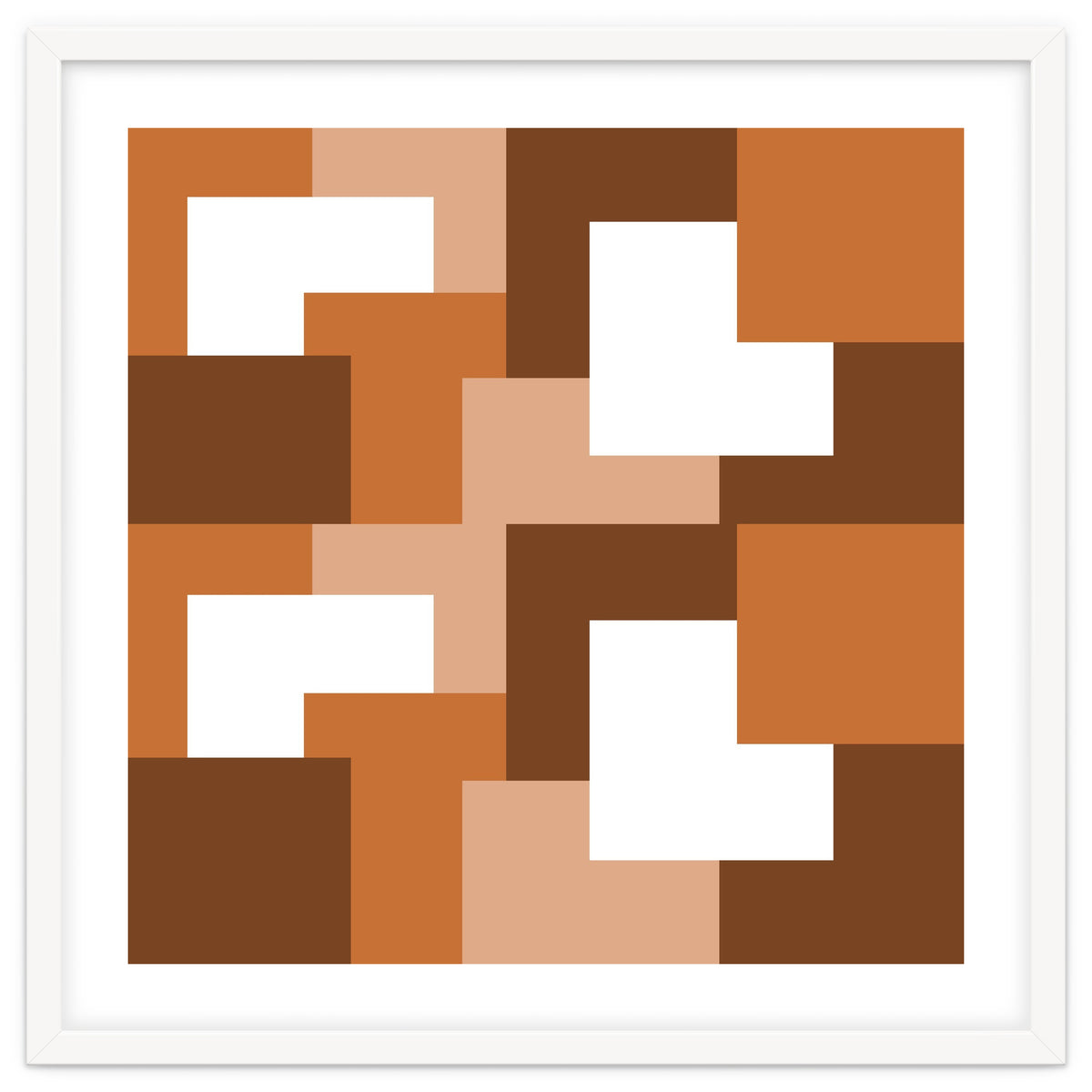 Brown Abstract Square Tiles