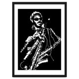 Rahsaan Roland Kirk American Jazz Multi-Instrumentalist in Grayscale thumbnail