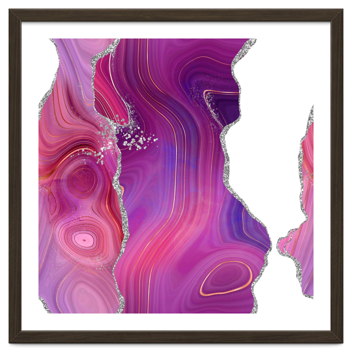 Magenta & Silver Agate Texture 05