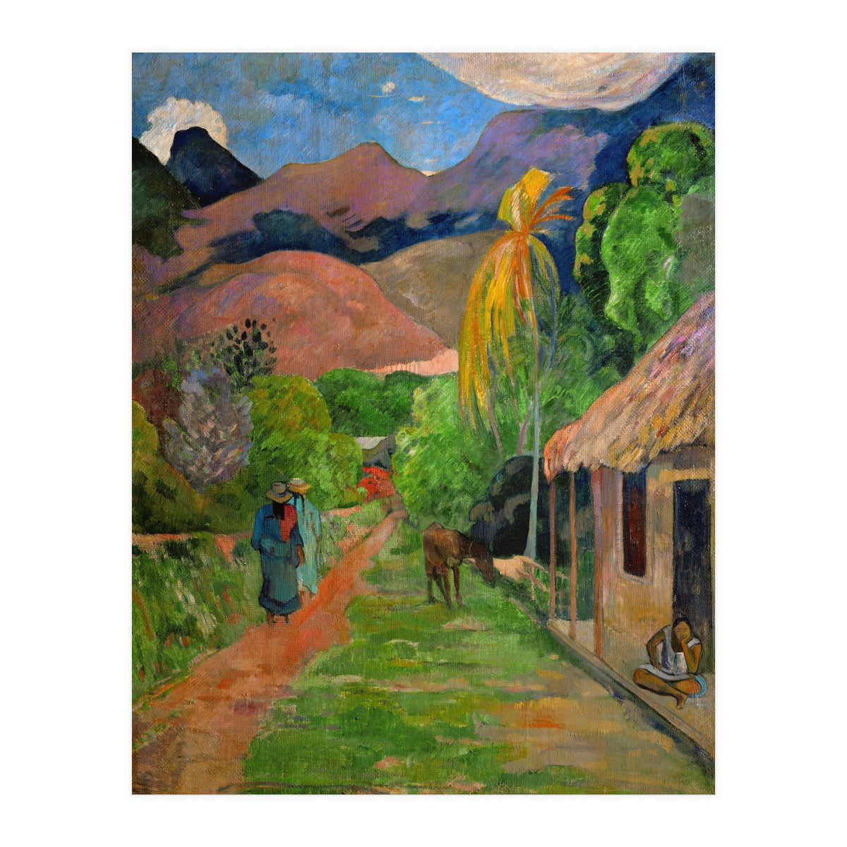 Path in Papeete, called rue du Tahiti. Oil on canvas (1891) 115.5 x 88.5 cm Cat. W 441. (Print Only)