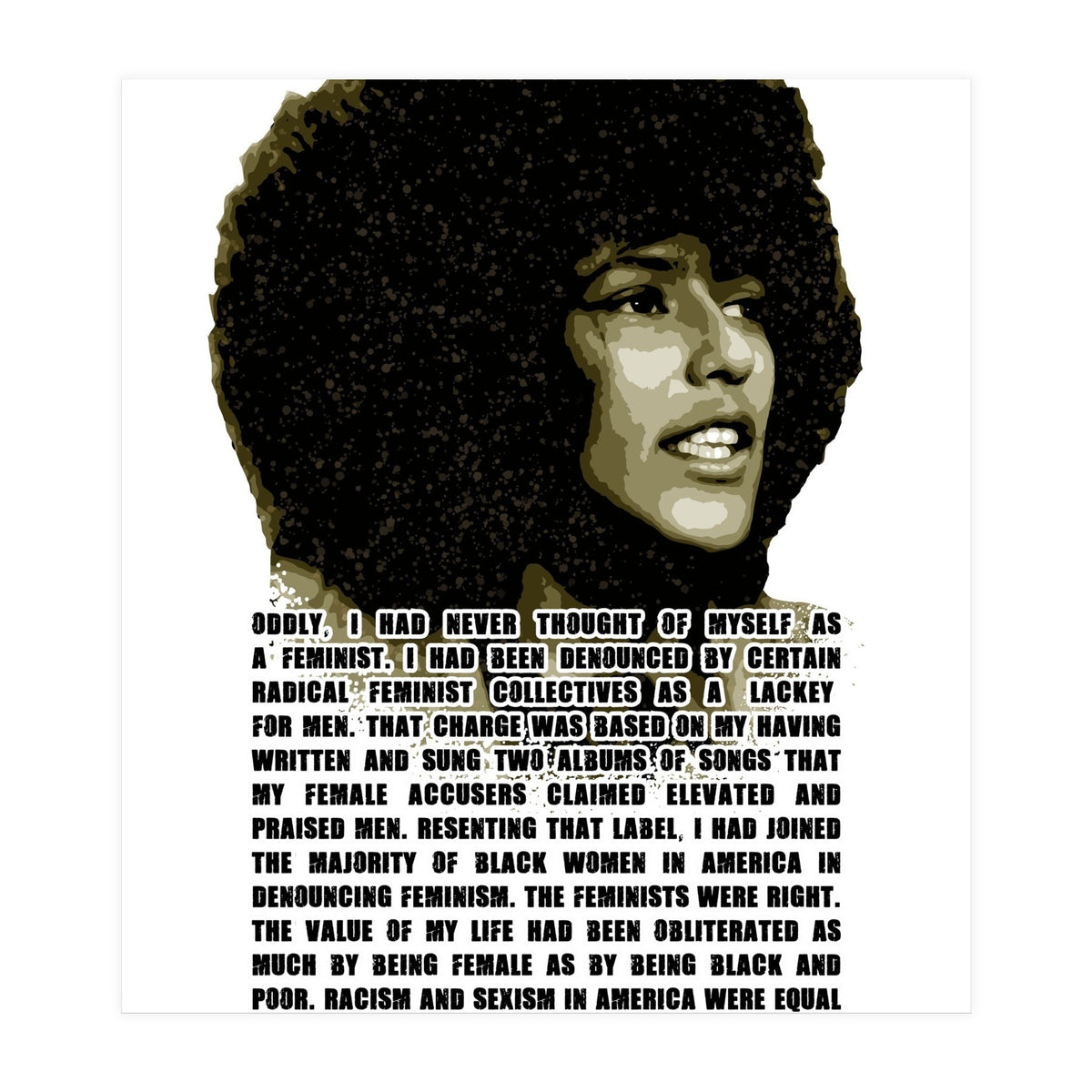 Elaine Brown American Prison Activist Legend in Vintage Quotes (Print Only)
