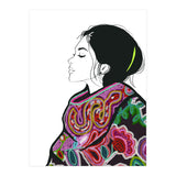 Embroidery Realistic Digital Embroidery Fashion Illustration Art Print Viddy Pop Studio Mood Room (Print Only) thumbnail