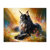 Majestic Lynx In Blooming Meadow (Print Only) thumbnail