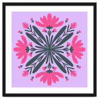 Magenta mandala flowers