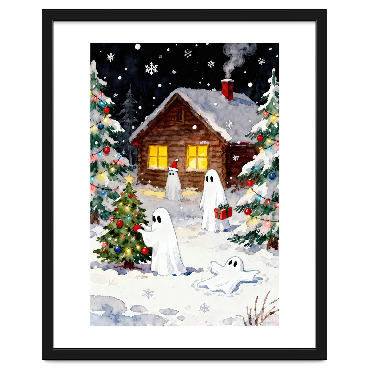 Spirited and Playful Christmas Ghost