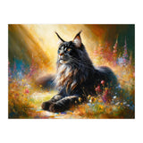 Majestic Lynx In Blooming Meadow (Print Only) thumbnail