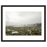 Remaining snow in the late summer greenfield - Iceland thumbnail