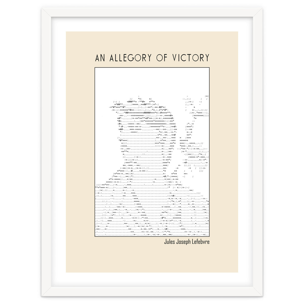 An Allegory Of Victory – Jules Joseph Lefebvre Ascii Art