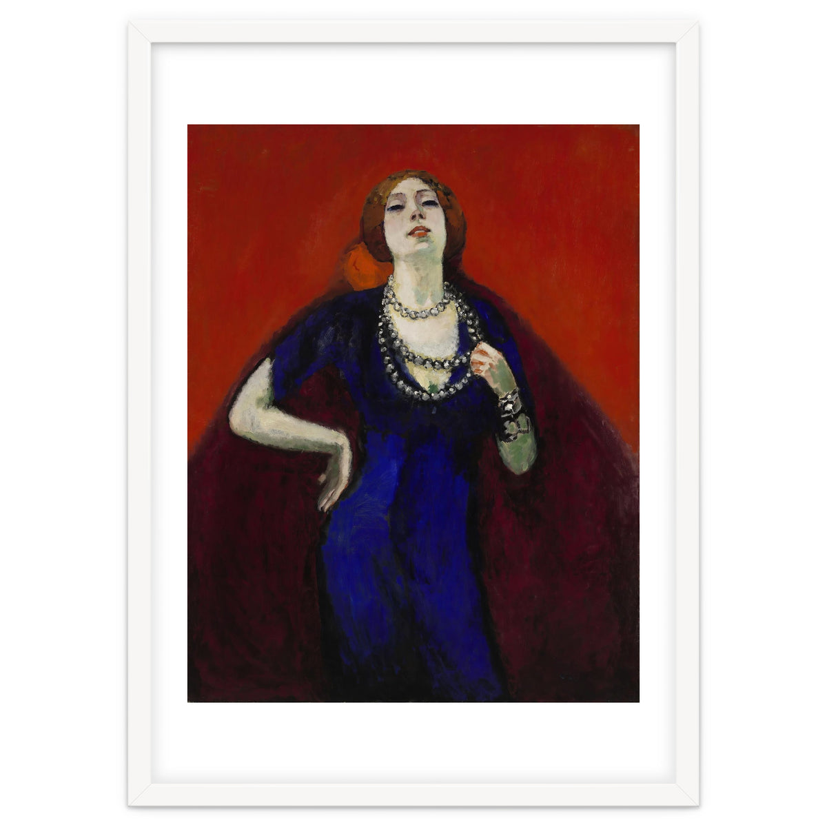 The Blue Dress. Date: 1911. Dimensions: 146.2 cm x 114.4 cm, 161.0 cm x 129.4 cm.