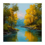 Serene Autumn River Landscape (Print Only) thumbnail