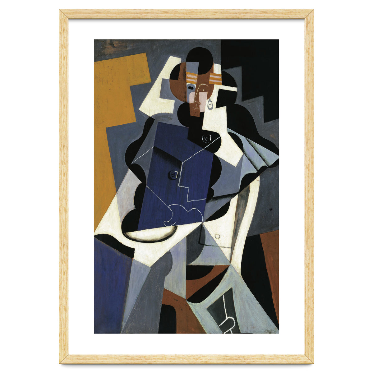 Juan Gris (Madrid, 1887-Boulogne-sur-Seine, 1927). Seated Woman (1917). Oil on panel. 116 x 73 cm.