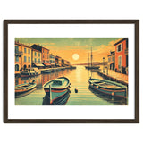Vintage Harbor Sunset Poster thumbnail