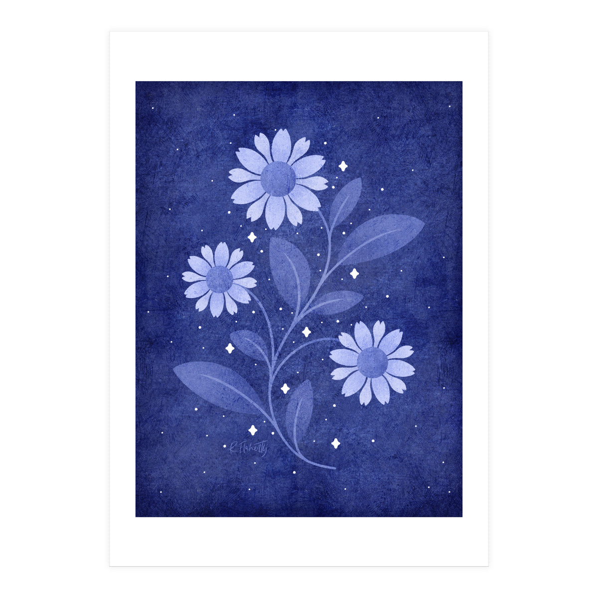 Twilight Sparkles Floral (Print Only)