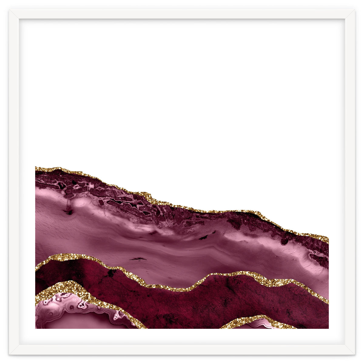 Burgundy & Gold Agate Texture 24