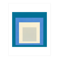 JOSEF ALBERS - HOMAGE TO THE SQUARE: BLUE WHITE GREY (Print Only)