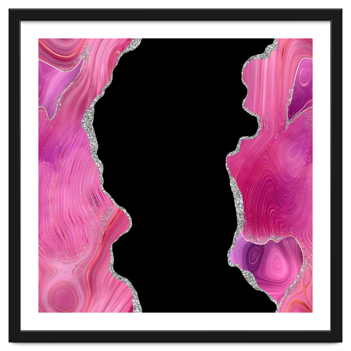 Magenta & Silver Agate Texture 02