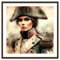 Napoleonic Officer Woman Portrait