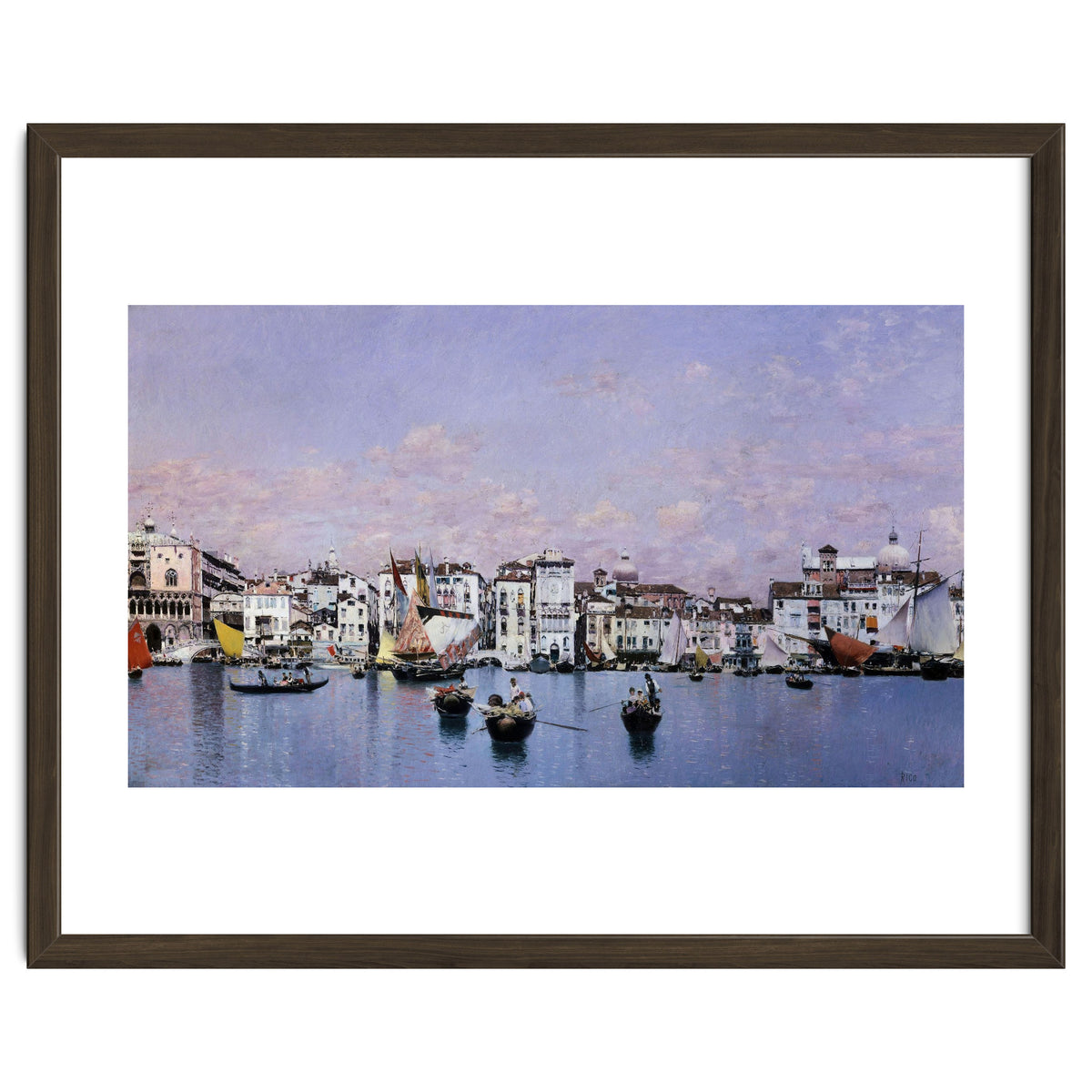 'La riva degli Schiavoni en Venecia', 1873, Oil on canvas, 42 cm x 72 cm.