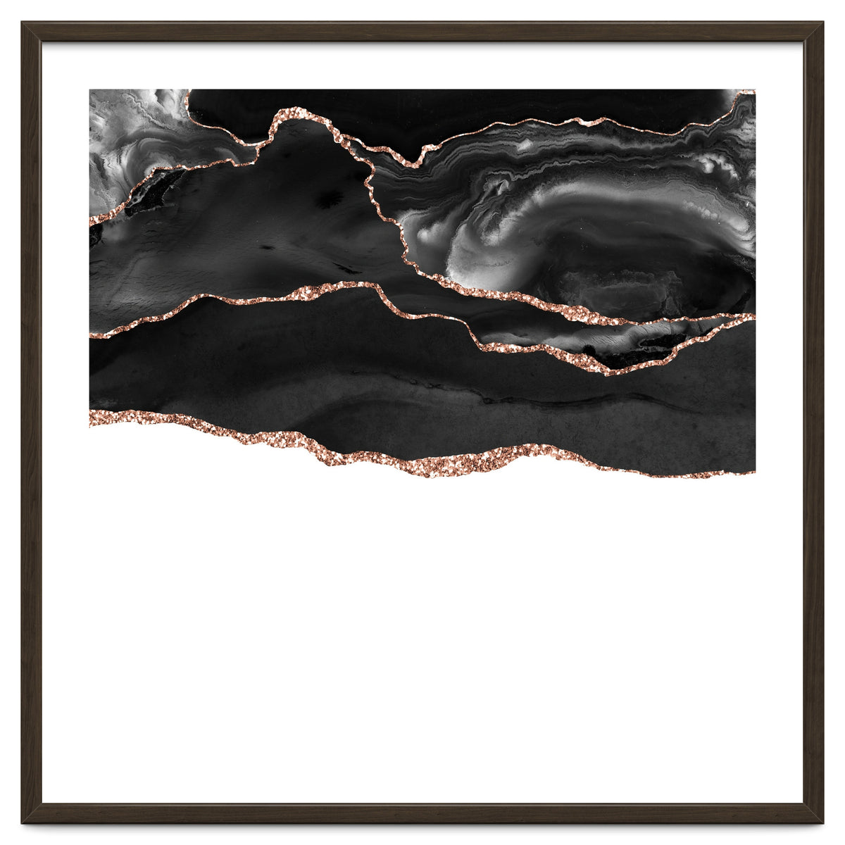 Black & Rose Gold Agate Texture 05