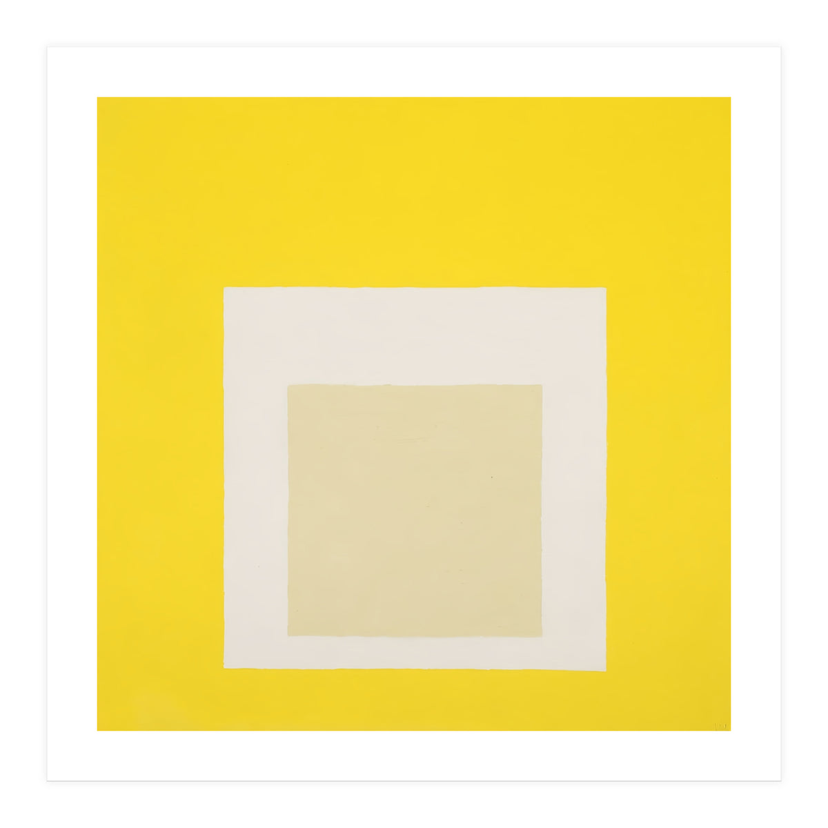 JOSEF ALBERS - HOMAGE TO THE SQUARE YELLOW WHITE (Print Only)