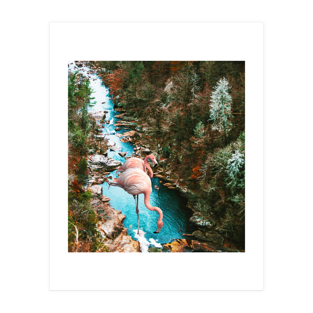 Flamingo Forest #society6 #decor #buyart (Print Only)