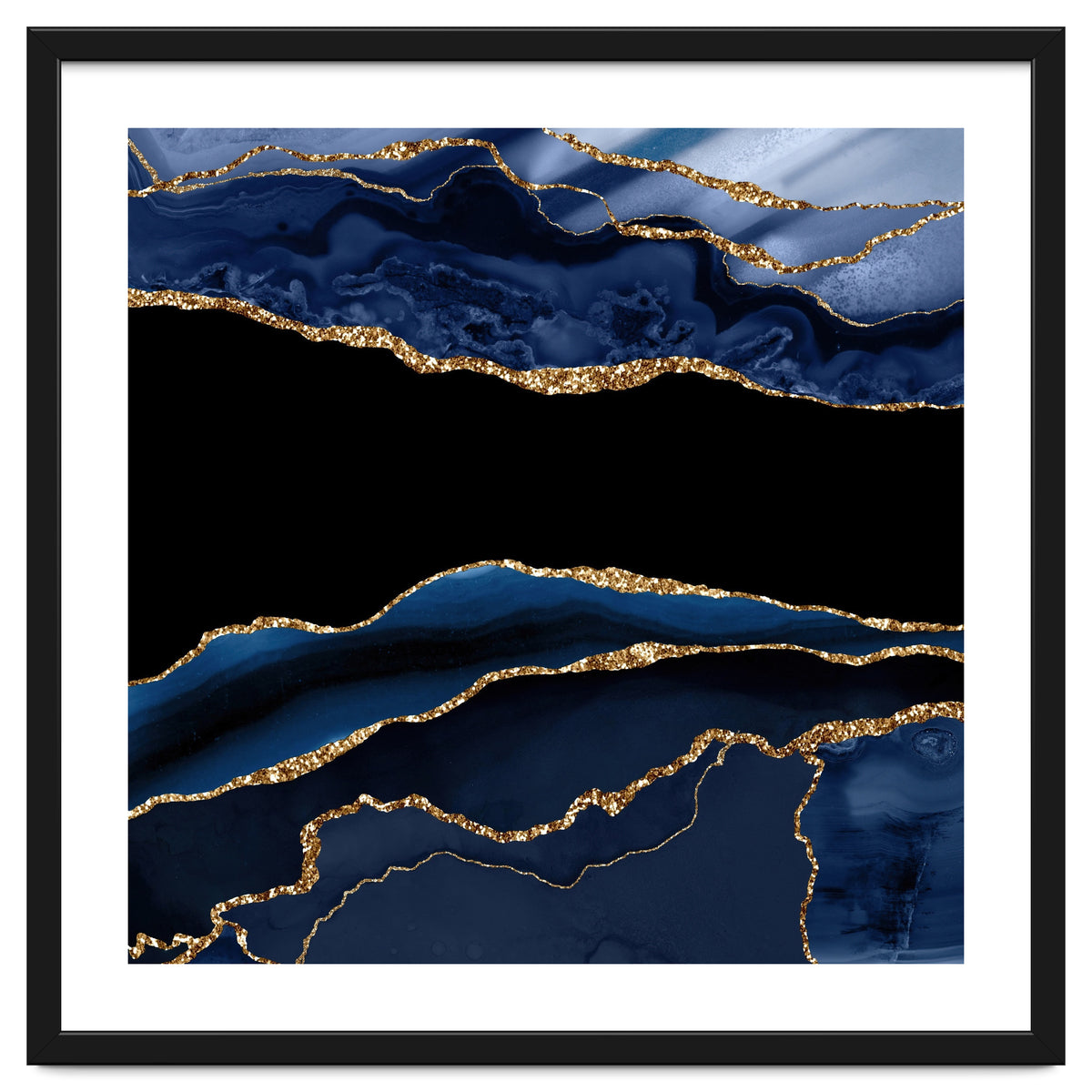 Navy & Gold Agate Texture 11