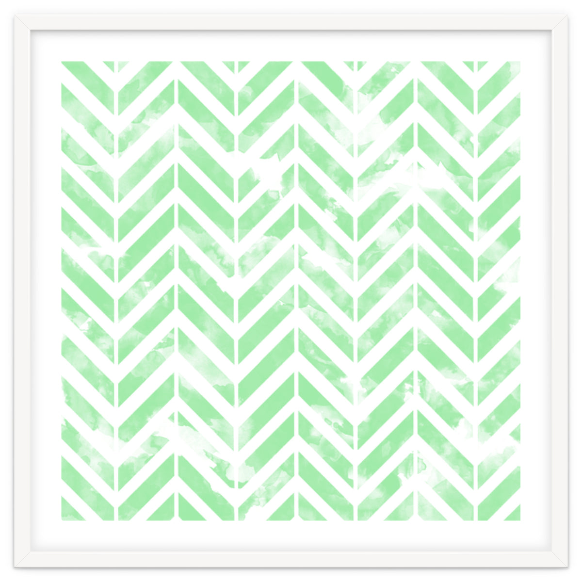Shabby Green Chevron