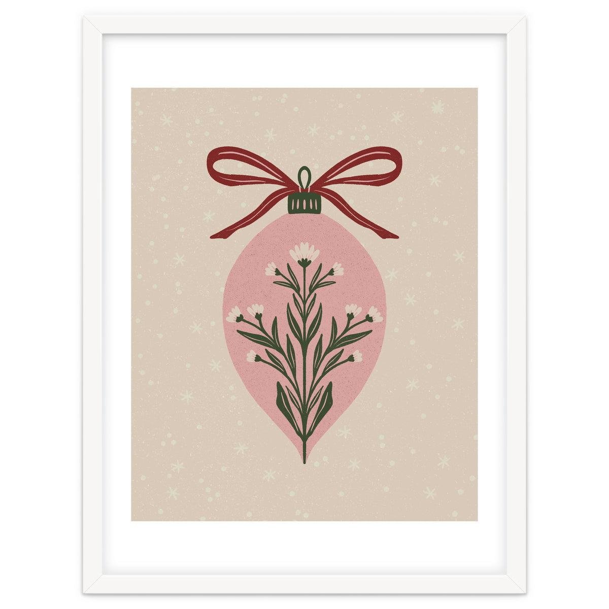 Christmas Floral Globe