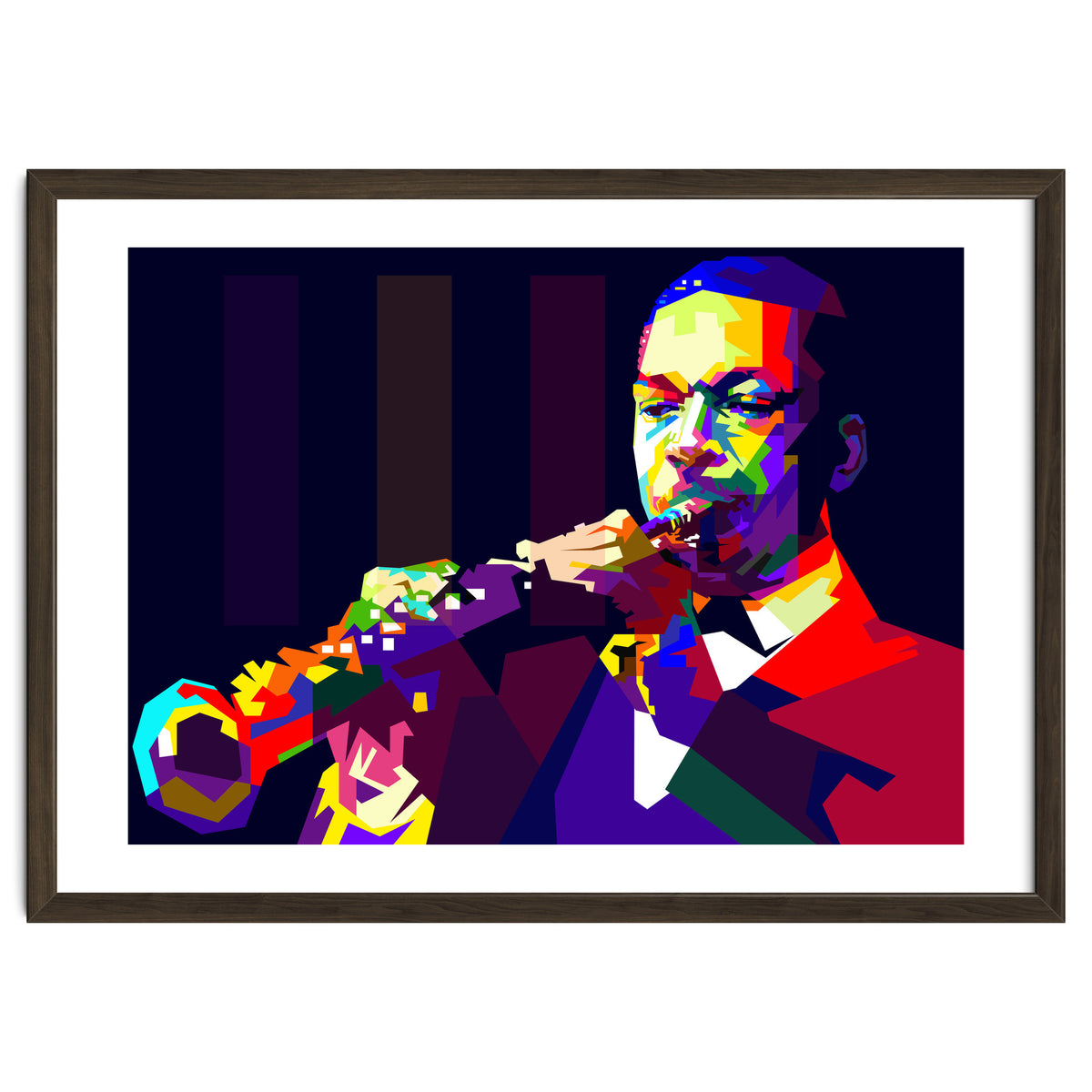 John Coltrane Jazz Musician Pop Art WPAP