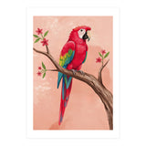 Red Macaw Parrot Bird Forest (Print Only) thumbnail