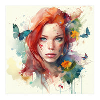 Red Hair Butterfly Light (Print Only)
