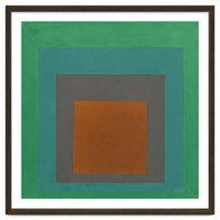 JOSEF ALBERS - HOMAGE TO THE SQUARE GREY BROWN GREEN