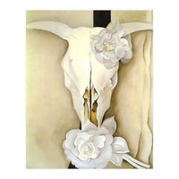 Georgia O’Keeffe – Cow’s Skull with Calico Roses (1931) | Iconic Southwestern Still Life with Desert Symbolism (Print Only)