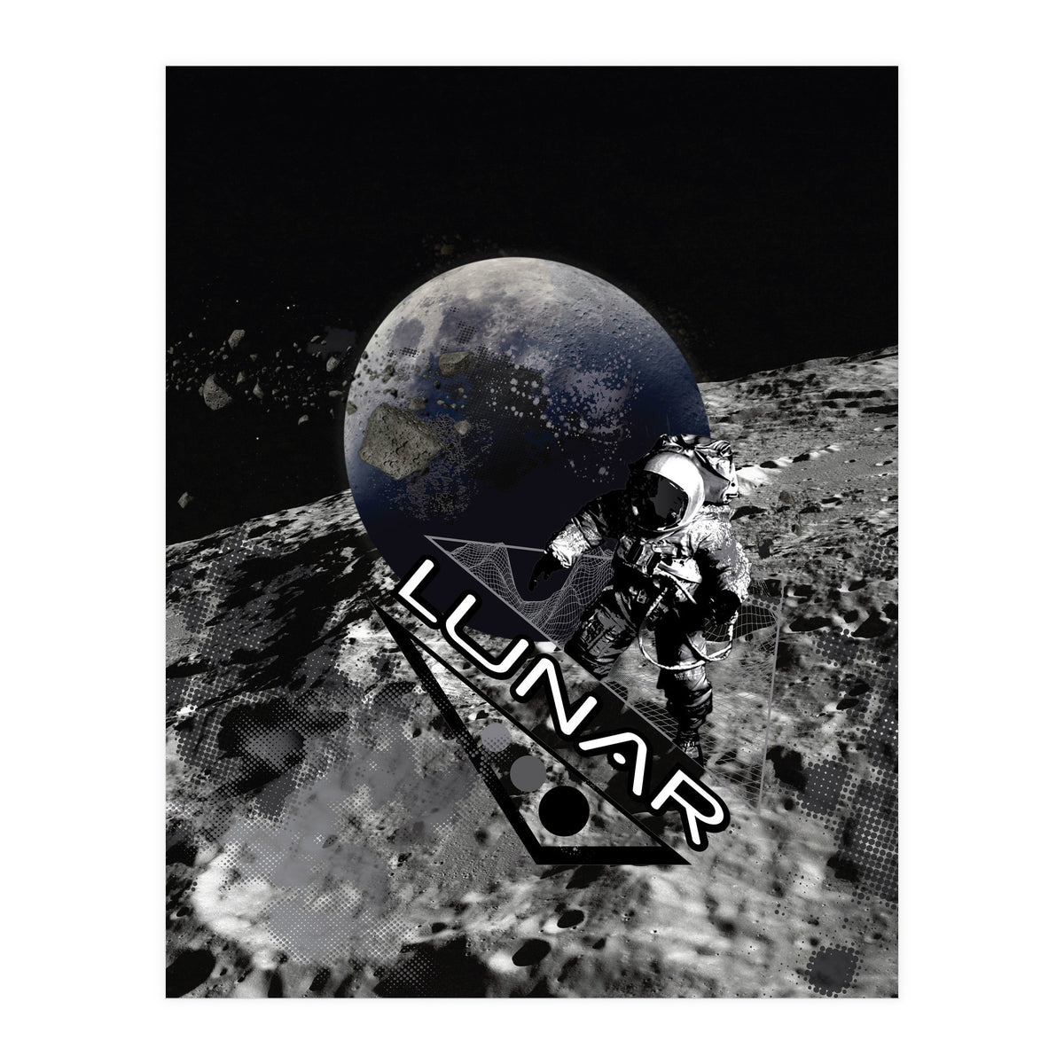 Lunar Moon Planet Astronaut (Print Only)
