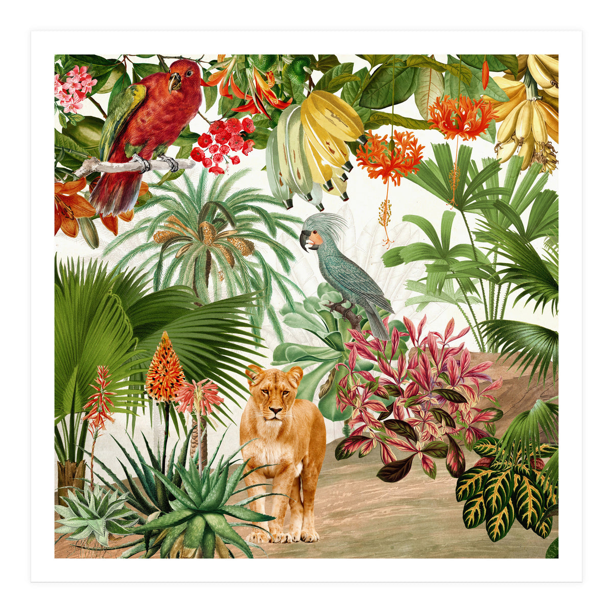 Vintage Tropical Jungle Paradise (Print Only)