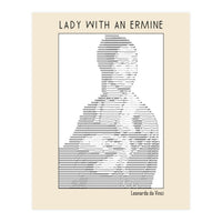 Lady With An Ermine – Leonardo Da Vinci Ascii Art (Print Only)