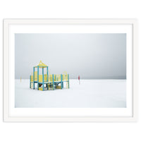 Playground in the winter seascape