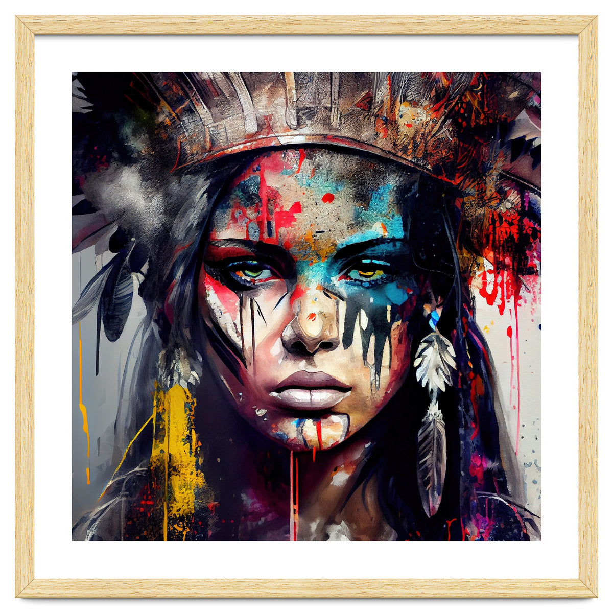 Powerful American Native Warrior Woman #5